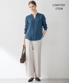 ICB L 【6/12-6/28期間限定・受注生産・WEB限定】BackSatinAmunzen キーネックブラウス
