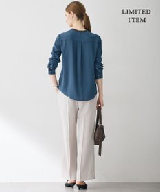 ICB L 【6/12-6/28期間限定・受注生産・WEB限定】BackSatinAmunzen キーネックブラウス