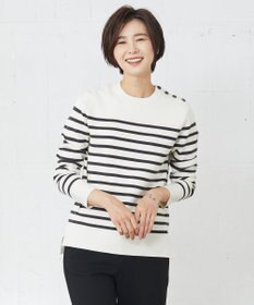 J.PRESS LADIES 【洗える】ミラノリブバスクボーダー ニット