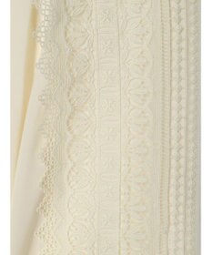 earth music&ecology フロントレースシフォンブラウス