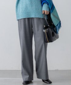 23区 【洗える】ナチュラルストレッチサキソニー ベイカー ドロスト パンツ グレー系