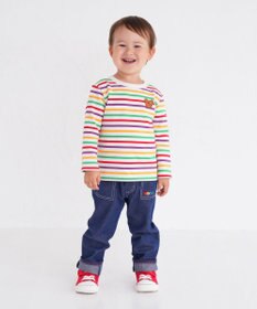 MIKI HOUSE HOT BISCUITS 【80-120cm】 ボーダー 長袖Tシャツ