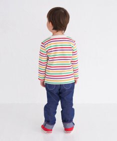 MIKI HOUSE HOT BISCUITS 【80-120cm】 ボーダー 長袖Tシャツ