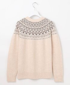 J.PRESS LADIES 【WEB限定カラーあり・洗える】FAIR ISLE ラウンドネック ニット