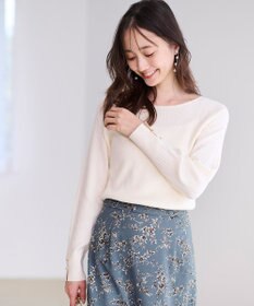 ANY SIS 【ウールブレンドシリーズ】ベースネックリブコンビ ニット