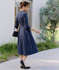 Tiaclasse 【新色追加・洗える】ピーチスキンバンドカラーワンピース