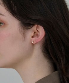 Phoebe 【金属アレルギー対応】ダブルループパールピアス/ニッケルフリー