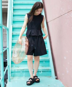 Feroux 【接触冷感・UVカット・吸水速乾】ラッシュガードペプラム オールインワン