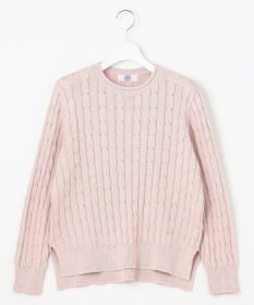 J.PRESS LADIES L 【洗える】GIZA MERCERIZE COTTON ケーブル ニット