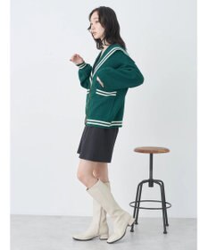 earth music&ecology セーラーニットカーディガン