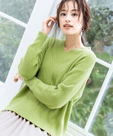 Tiaclasse L 【洗える】Vネック起毛ニットトップス