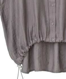 earth music&ecology 【接触冷感】裾ドロストフレンチスリーブシャツ