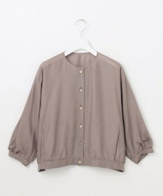 自由区 【カタログ掲載・接触冷感・洗える】ブライトシアーノーカラー ブルゾン