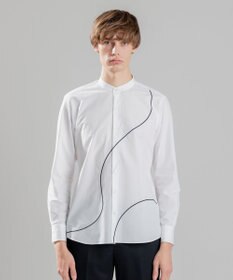 JOSEPH HOMME アートワークシャツ　バンドカラー