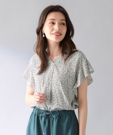 ANY L 【洗濯機可能】マットビンテージサテンブラウス