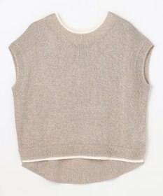 ANY L ラミータッチフレンチスリーブニット