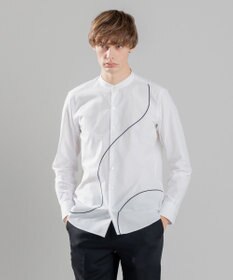 JOSEPH HOMME アートワークシャツ　バンドカラー