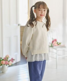 組曲 KIDS 【110-140㎝】フラワーキルト トレーナー