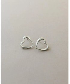 yoaa シルバー925 ミディハートピアス