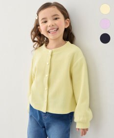 ANY KIDS 【洗濯機可能】スナップボタン カーディガン イエロー
