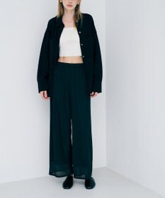 uncrave トリコットシフォン ギャザーパンツ