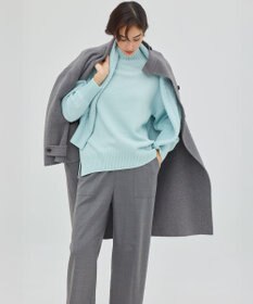 23区 L 【洗える】ナチュラルストレッチサキソニー ベイカー ドロスト パンツ