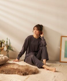 OP／FILA 【FILA】犬や猫の毛がつきにくいルームウェア上下セット/長袖