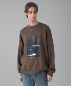 WEGO 【ユニセックス着用ITEM/2点SET/MLサイズ展開】アクセ付きフォトグラフィックプルオーバー