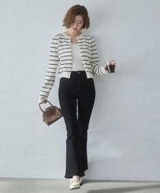 WEGO 【美脚パンツ】ストレッチフレアデニムパンツ