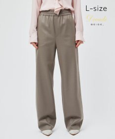 BEIGE， 【L-size】CORBY / ウエストゴムワイドパンツ