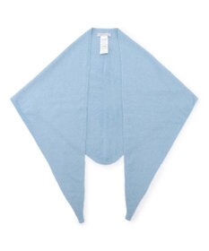 UNFILO 【WEB/一部店舗限定】ふわふわニット 三角ストール サックス