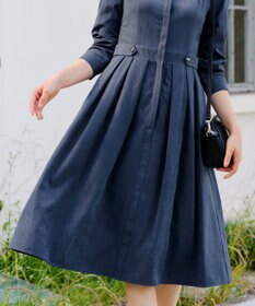 Tiaclasse 【新色追加・洗える】ピーチスキンバンドカラーワンピース