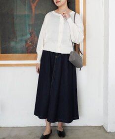 TOQUE 〈大草直子さんアドバイザー〉ウォッシャブルシルク×コットンニット ショートカーディガン