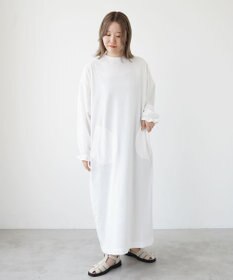 HAAG スマイルコットン LONG SLEEVE ONEPIECE ワンピース