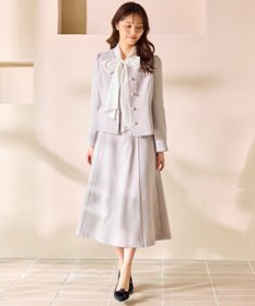 Feroux 【先行予約】パール釦ペプラムジャケット×スカート セットアップ