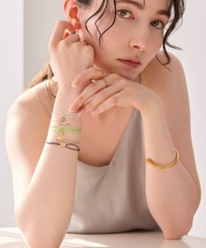 Phoebe 〈金属アレルギー対応〉ニュアンスリンクバングル　ゴールド/ステンレス