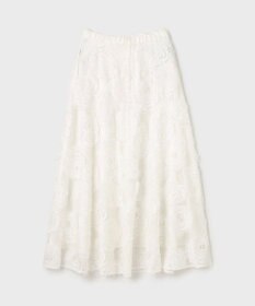 GRACE CONTINENTAL ローズ刺繍フレアスカート