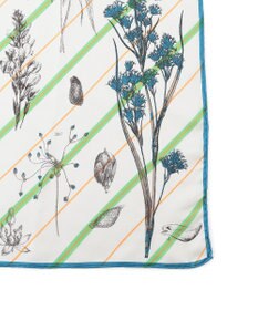 23区 manipri コラージュボタニカルフラワー シルク スカーフ