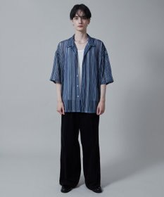 WEGO ストライプメッシュBIGシャツ（S）