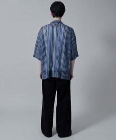 WEGO ストライプメッシュBIGシャツ（S）