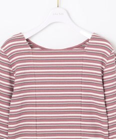 ANY SIS 【前後着用可】マルチボーダー2WAYテレコ カットソー