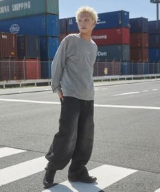 WEGO スーパービッグバレルレッグデニムパンツ