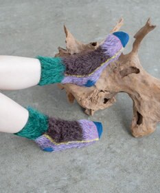 COQ HAPPY PENGUIN リバーシブルファーソックス