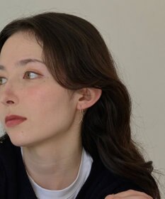 Phoebe 【K10RG】クロスラインアメリカンピアス　ローズゴールド