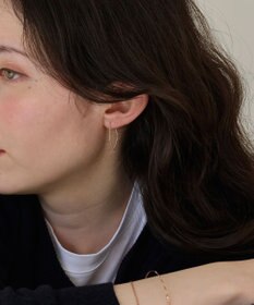 Phoebe 【K10RG】クロスラインアメリカンピアス　ローズゴールド