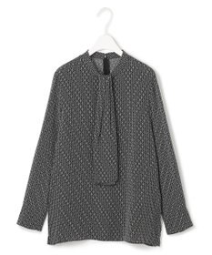 ICB 【UVケア・速乾・洗える】BackSatinAmunzen スカーフタイブラウス