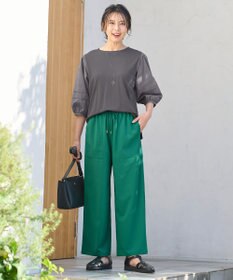 ANY 【ウエストゴム/UVケア/接触冷感】清涼リラックスワイドパンツ