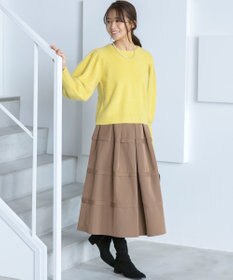 組曲 フリルタフタ フレアスカート