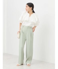 earth music&ecology ビッグカラーチェーンブラウス