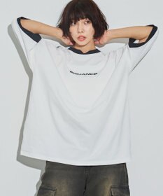 WEGO 【ユニセックス着用ITEM/MLサイズ展開】バックロゴラインリンガーT